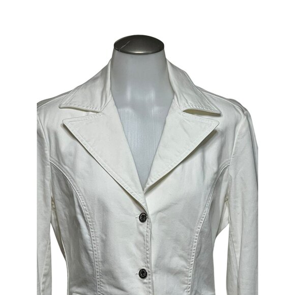 Dolce & Gabbana Womens White Cotton Blazer Jacket Size 32/36 IT Made In Italy - Picture 3 of 14